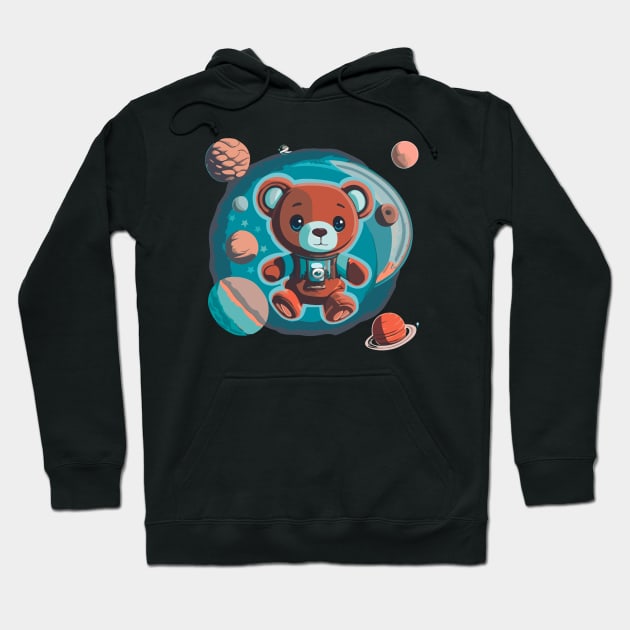 Space Explorer Teddy Bear Hoodie by 365inspiracji